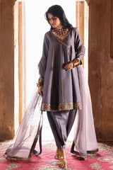 3-PC Stitched Embroidered Raw Silk CMA-6-514