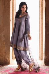 3-PC Stitched Embroidered Raw Silk CMA-6-514