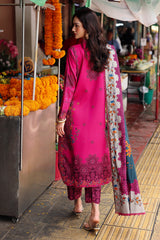 3-PC Unstitched Embroidered Linen Collection ANW6-06