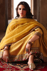3-PC Stitched Embroidered Raw Silk CMA-6-499