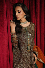 3 Pc Embroidered Dyed Chiffon CA26-07