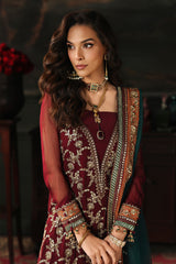 3 Pc Embroidered Dyed Chiffon CA26-05