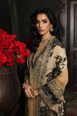 3 Pc Embroidered Dyed Chiffon CA26-06