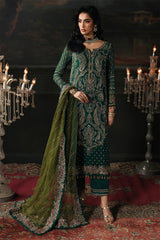 3 Pc Embroidered Dyed Chiffon CA26-04