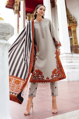 3-PC Unstitched Embroidered Linen Collection ANW6-05