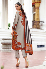 3-PC Unstitched Embroidered Linen Collection ANW6-05