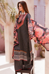 3-PC Unstitched Printed Lawn Shirt with Chiffon Dupatta and Trouser CP4-58