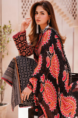 3-PC Unstitched Printed Lawn Shirt with Chiffon Dupatta and Trouser CP4-58
