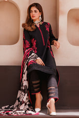 3-PC Unstitched Printed Lawn Shirt with Chiffon Dupatta and Trouser CP4-59