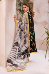 3-PC Unstitched Printed Lawn Shirt with Chiffon Dupatta and Trouser CP4-62