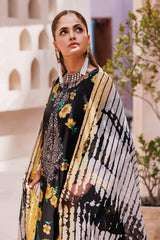 3-PC Unstitched Printed Lawn Shirt with Chiffon Dupatta and Trouser CP4-62