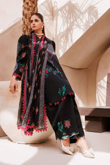3-PC Unstitched Printed Lawn Shirt with Chiffon Dupatta and Trouser CP4-65