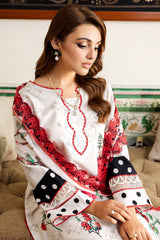 3-PC Embroidered Lawn Shirt with Embroidered Chiffon Dupatta and Trouser CRN4-15P