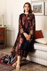 3-PC Embroidered Lawn Shirt with Embroidered Chiffon Dupatta and Trouser CRN4-18P