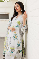 3-PC Unstitched Embroidered Lawn Shirt with Embroidered Voil Dupatta and Trouser CRN4-24