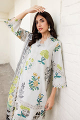 3-PC Embroidered Lawn Shirt with Embroidered Voil Dupatta and Trouser CRN4-24P