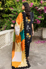 3-PC Unstitched Embroidered Lawn Shirt with Embroidered Voil Dupatta and Trouser CRN4-22