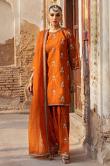 3-PC Embroidered Silk Suit CMA-5-094