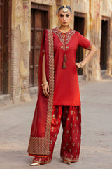 3-PC Embroidered Raw-Silk Suit CMA-5-126