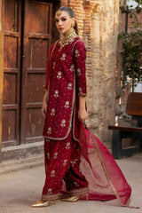 3-PC Embroidered Silk Suit CMA-5-093