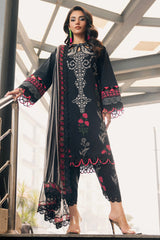 3-PC Embroidered Lawn Shirt with Embroidered Chiffon Dupatta and Trouser DSPM4-03