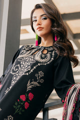 3-PC Embroidered Lawn Shirt with Embroidered Chiffon Dupatta and Trouser DSPM4-03