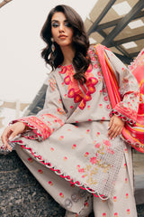 3-PC Embroidered Lawn Shirt with Embroidered Chiffon Dupatta and Trouser DSCC4-01