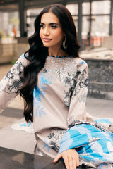 3-PC Embroidered Lawn Shirt with Embroidered Lawn Dupatta and Trouser DSCC4-03