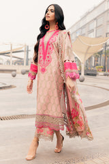 3-PC Embroidered Lawn Shirt with Embroidered Chiffon Dupatta and Trouser DSCC4-05