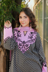 3-PC Embroidered Cotton Suit CPM-5-114B
