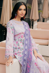 3-PC Embroidered Lawn Shirt with Embroidered Chiffon Dupatta and Trouser DSCC4-07