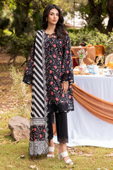 3-PC Unstitched Embroidered Lawn Shirt with Embroidered Lawn Dupatta and Trouser CRN4-02