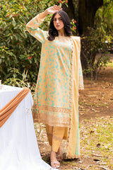 3-PC Unstitched Embroidered Lawn Shirt with Embroidered Lawn Dupatta and Trouser CRN4-09