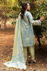 3-PC Unstitched Embroidered Lawn Shirt with Embroidered Lawn Dupatta and Trouser CRN4-05