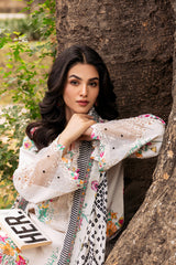 3-PC Unstitched Embroidered Lawn Shirt with Embroidered Lawn Dupatta and Trouser CRN4-06