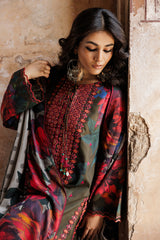 3-PC Unstitched Embroidered Linen Collection CCW6-18