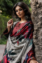 3-PC Unstitched Embroidered Linen Collection CCW6-18