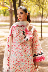 3-PC Unstitched Embroidered Lawn Shirt with Embroidered Lawn Dupatta and Trouser CRN4-04