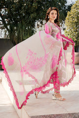 3-PC Unstitched Printed Embroidered Lawn Collection SH5-09