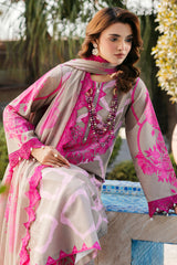 3-PC Unstitched Printed Embroidered Lawn Collection SH5-09