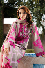 3-PC Unstitched Printed Embroidered Lawn Collection SH5-09