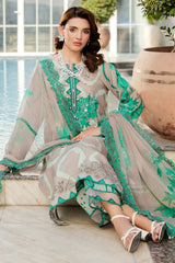 3-PC Unstitched Printed Embroidered Lawn Collection SH5-14