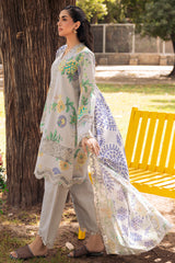 3-PC Unstitched Embroidered Lawn Shirt with Embroidered Lawn Dupatta and Trouser CRN4-03
