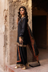 3-PC Embroidered Raw-Silk Suit CMA-5-086