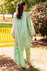 3-PC Unstitched Embroidered Lawn Shirt with Embroidered Lawn Dupatta and Trouser CRN4-10