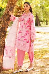 3-PC Unstitched Embroidered Lawn Shirt with Embroidered Lawn Dupatta and Trouser CRN4-07