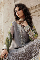 3-Pc Unstitched Embroidered Printed Chiffon Collection VSL6-12