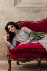 3-Pc Unstitched Embroidered Printed Chiffon Collection VSL6-12