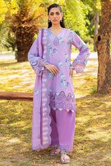 3-PC Unstitched Embroidered Lawn Shirt with Embroidered Lawn Dupatta and Trouser CRN4-01