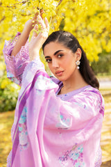 3-PC Unstitched Embroidered Lawn Shirt with Embroidered Lawn Dupatta and Trouser CRN4-01
